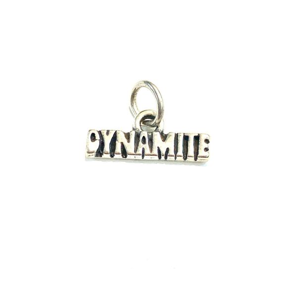 .925 Dynamite Saying Sterling Silver Jewelry Charm #motivational - Picture 1 of 5